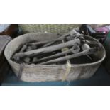 A Bentwood Oval Trug and a Horse Crib or Neck Cradle