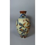 A Signed Brannam Vase Decorated in Relief with Blue, Brown and Green Enamels, Signed CH Brannam,