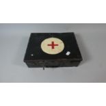A Vintage Metal First Aid Box with War Department Arrow, 27cm Wide