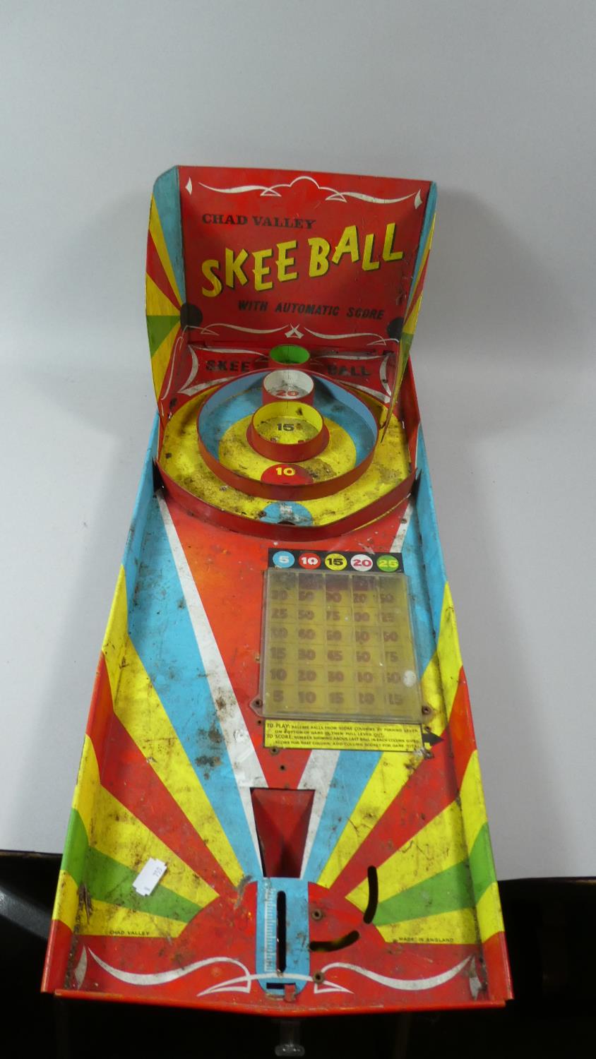 A Vintage Tin Plate Chad Valley Skee Ball Game, 23cm Long