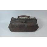 A Leather Doctors Bag, 43cm Wide