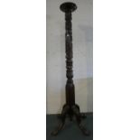 A 19th Century Carved Torchere Stand on Four Scrolled Supports with Claw and Ball Feet, Circular