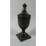 A Lidded Bronze Urn of Classical Shape, 19cm High