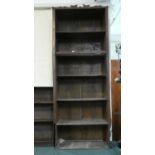 A 19th Century Oak Alcove Shelved Unit, 74cm Wide and 190cm High