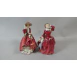 A Royal Doulton Top of the Hill Figure (AF) Together with a Royal Doulton Blithe Morning