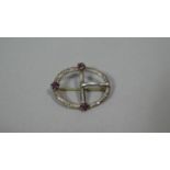 A Silver Belt Buckle Brooch by Charles Horner, Chester 1912