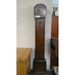 An Edwardian Oak Cased Grandmother Clock with Westminster Chime Movement by Smiths, Working Order