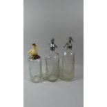 A Collection of Three Vintage Soda Siphons by Sherwood & Morris, Ellis of Ruthin and Schweppes