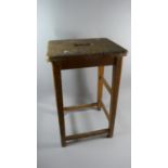 A Vintage Rectangular Topped Stool, 64cm high