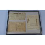 A Framed Collection of Welsh Railway Consignment Notes c.1900