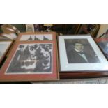 Two Frame Thai Rubbings Together with a Framed Print