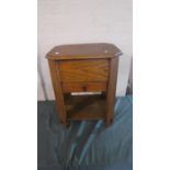 An Art Deco Oak Sewing Table with Hinged Lid to Fitted Interior Containing Various Vintage Sylko