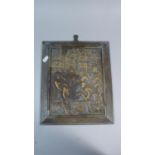 A 19th Century Heavy Cast Brass Rectangular Wall Plaque Depicting in Relief Jesus Being Laid in