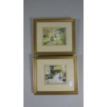 A Pair of Miniature Russell Flint Framed Prints