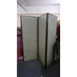 A Vintage Three Fold Modesty Screen, Each Panel 65cm Wide