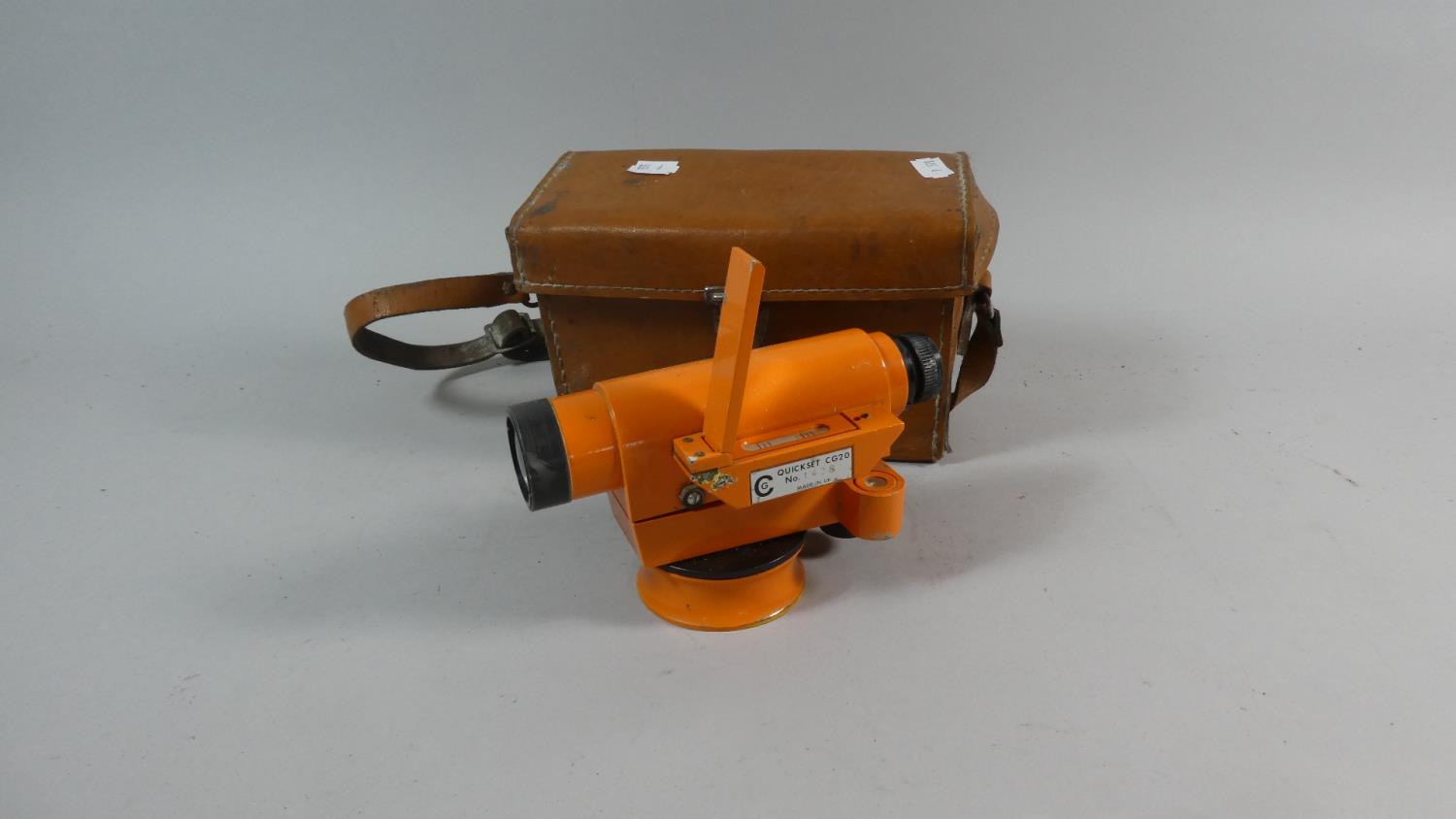 A Leather Cased Quickset CG20 Dumpy Level