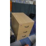 A Three Drawer Bedside Cabinet, 41cm Wide