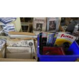 A Box of Flight International and Aeroplane Magazines, a Box Containing Bazaar 1920's Magazine and