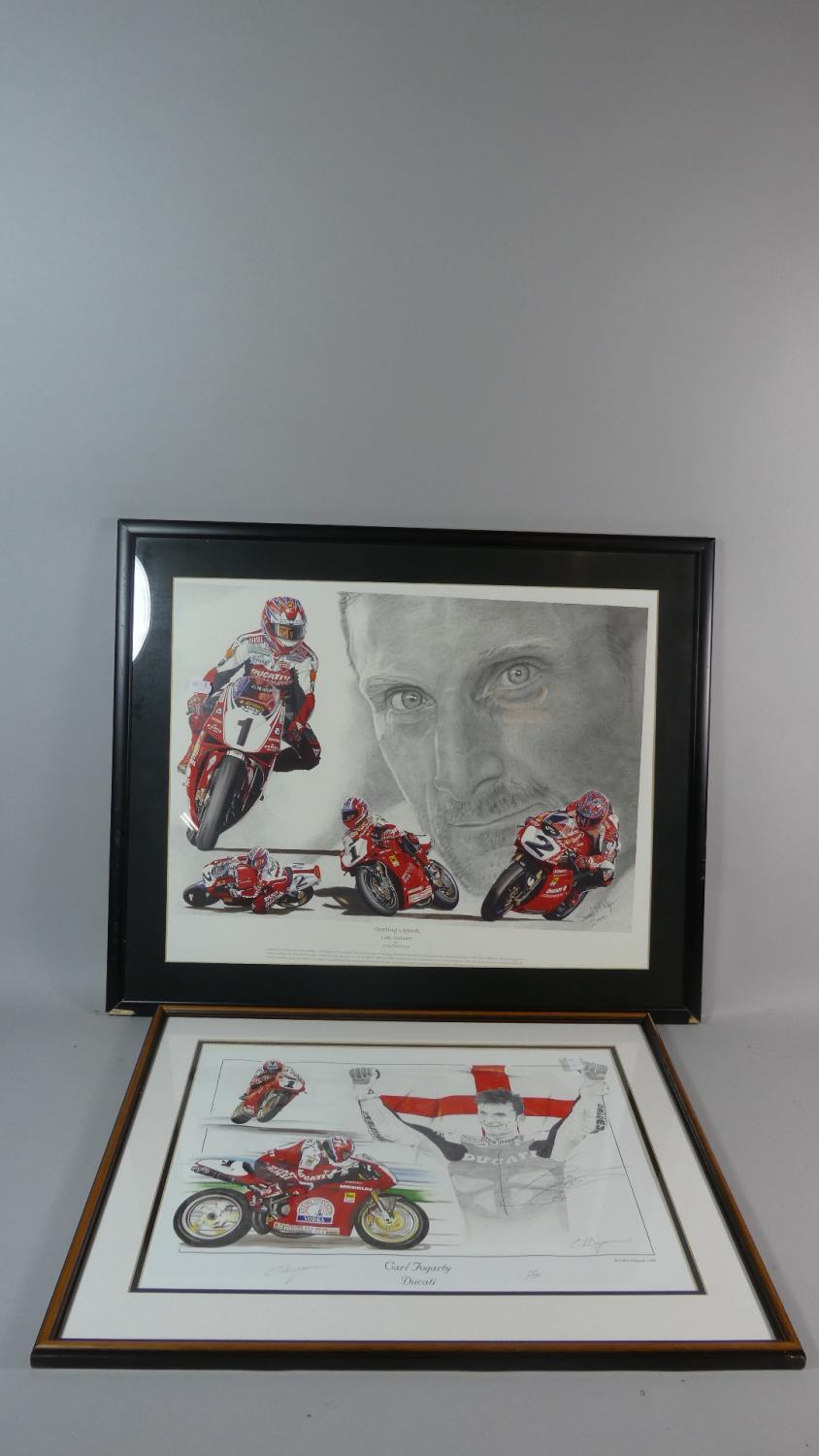 Two Frame Carl Fogarty Prints Including Limited Edition Example