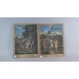 A Pair of Framed Early 19th Century Coloured Religious Prints