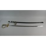 A Reproduction Nazi German Dress Sword with Iron Scabbard