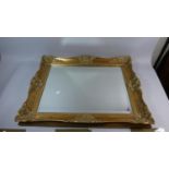 A Wall Hanging Gilt Framed Wall Mirror, 77cm Wide