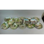 A Collection of Fourteen Decorated Plates, Life on the Farm, The Village Green