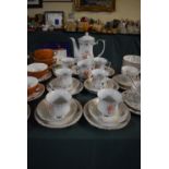 A Floral Patterned Polish Coffee Set