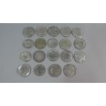 A Collection of approx Eighteen Chinese White Metal Coins