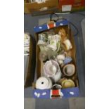 A Box of Various Ceramics and Glass