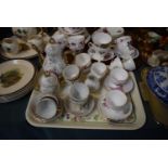 A Collection of Continental and Crinoline Lady Coffee Wares