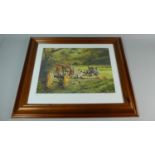 A Pine Framed Print of Tiger and Cub, Tiger's Eye by Spencer Hodge