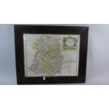 An Oak Framed Robert Morden Map of Shropshire, 18th Century