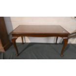 A Modern Mahogany Rectangular Coffee Table, Cabriole Legs, 79cm Long