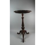 A Nice Quality Late 19th Century Circular Pie Crust Topped Tripod Table in Walnut with Burwood Top