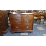 An Edwardian Bedroom Chest of Two Short and Two Long Drawers on Bracket Feet, 88cm Wide