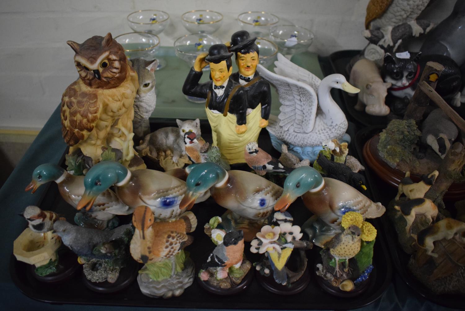 A Collection of Various Bird Ornaments, Cat Ornaments etc