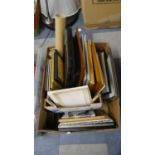 A Box of Various Picture Frames, Prints etc