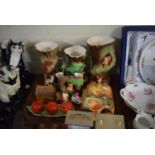 A Collection of Withernsea and Other Jugs, Carltonware Tomato Cruet, Cottage Ware Butter Dish etc