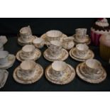 A Collection of Salisbury Patterned Teawares by Crown China