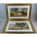 A Pair of Gilt Framed Prints, Ideal Waters and Distant Gleam