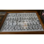 A Wall Mounting Display of Vintage Keys, 71cm Wide