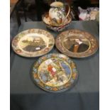 A Collection of Wedgwood and Royal Doulton Decorated Plates, Royal Doulton English Scenes Jug and