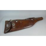 A Vintage Leather Leg of Mutton Shotgun Case, 80cm Long