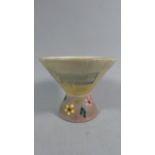 A Studio Pottery Vase, Enamelled Decoration, Signed to Base, 10cm High