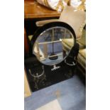 A Vintage Bathroom Wall Mirror with Chrome Fittings, 86cm High