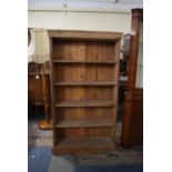 A 19th Century Pine Five Shelf Open Bookcase, 83cm Wide
