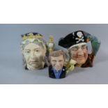 A Royal Doulton Long John Silver Character Jug, Queen Victoria (Second) and Terry Wogan and Pudsey