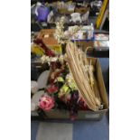 A Box Containing Various Artificial Flowers