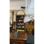 A Reproduction Victorian Style Metal Adjustable Table Lamp